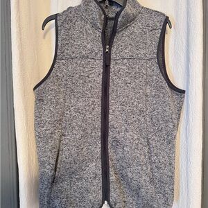 St. John's Bay Charcoal Knit Zip-Up Vest